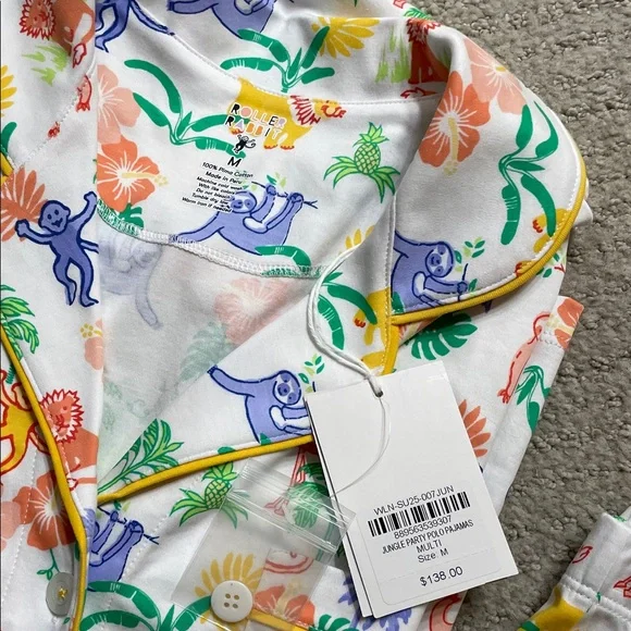 Roller Rabbit Jungle Party Polo Pajamas - Picture 3 of 5